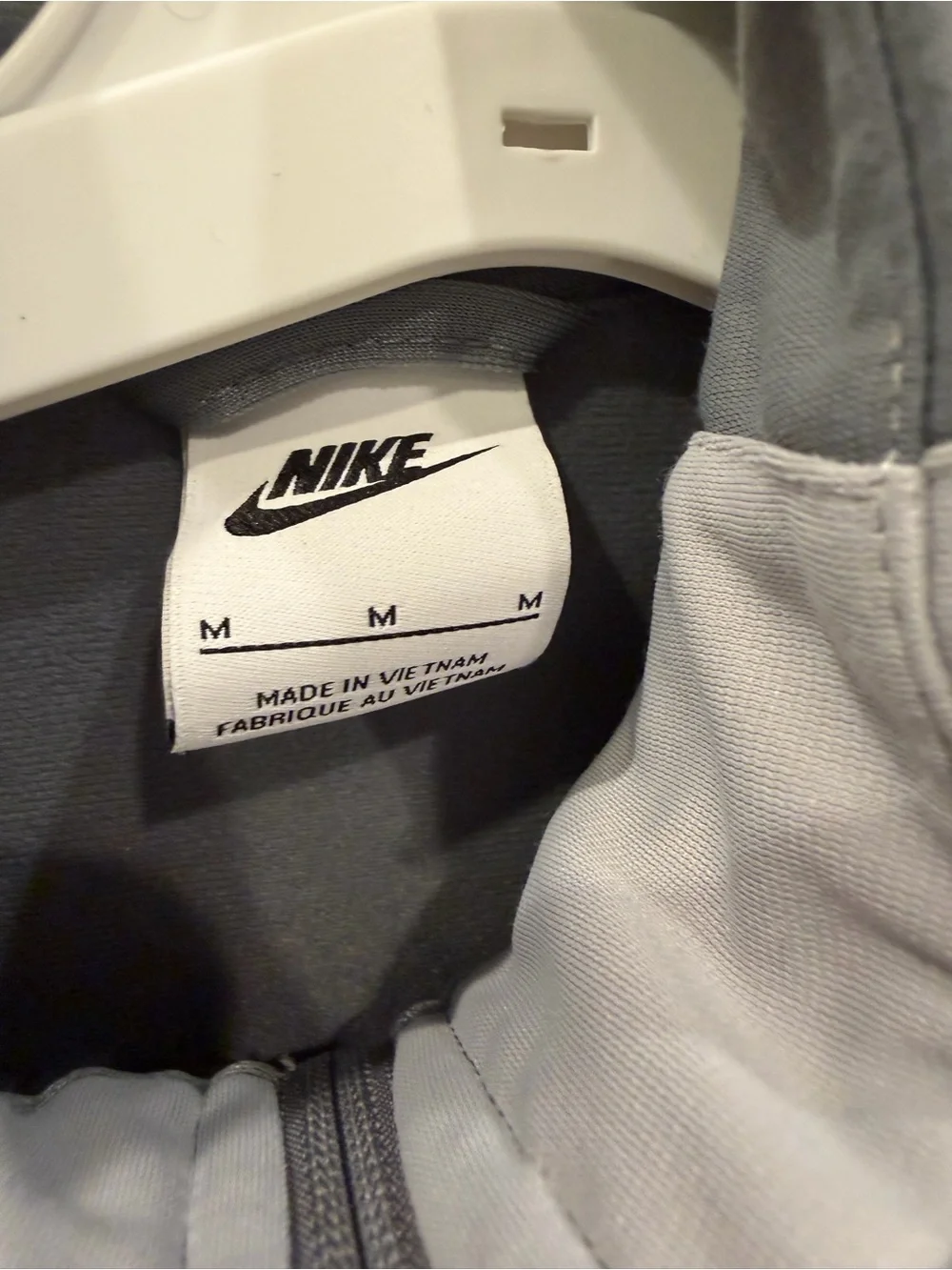 Nike Men's Gray and Light Gray Full-Zip Performance Jacket